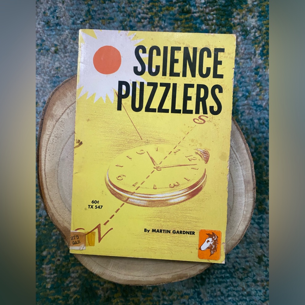 Vintage 1969 Scholastic Science Puzzlers paperback book by Martin Gardner